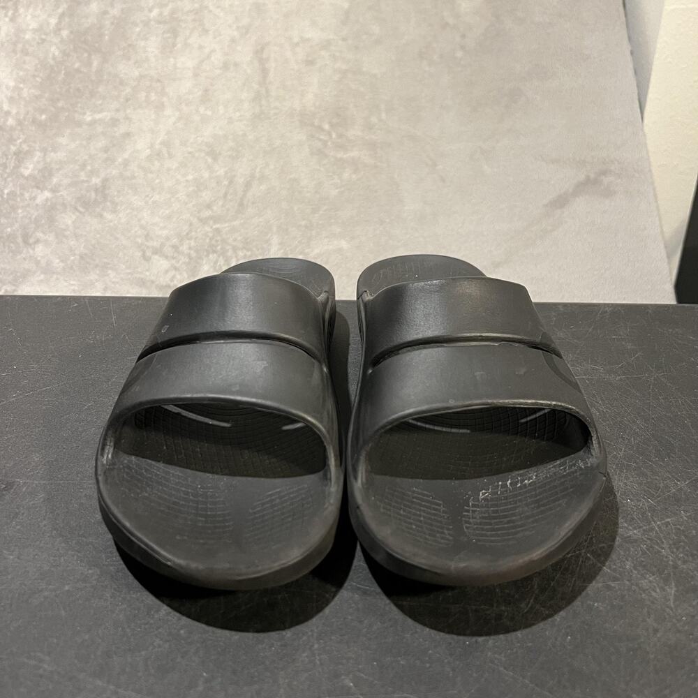 Oofos OOahh Slide Shoes Mens Size 13 Black Recovery Sandals Comfort - Picture 2 of 10